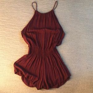 Burgundy Brandy Melville romper